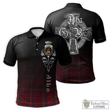 Cameron of Locheil Tartan Polo Shirt Featuring Alba Gu Brath Family Crest Celtic Inspired