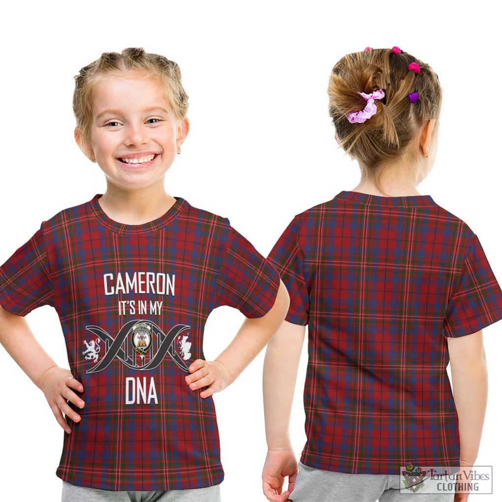 Cameron of Locheil Tartan Kid T-Shirt with Family Crest DNA In Me Style - Tartanvibesclothing Shop