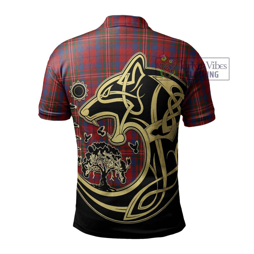 Cameron of Locheil Tartan Polo Shirt with Family Crest Celtic Wolf Style - Tartanvibesclothing Shop