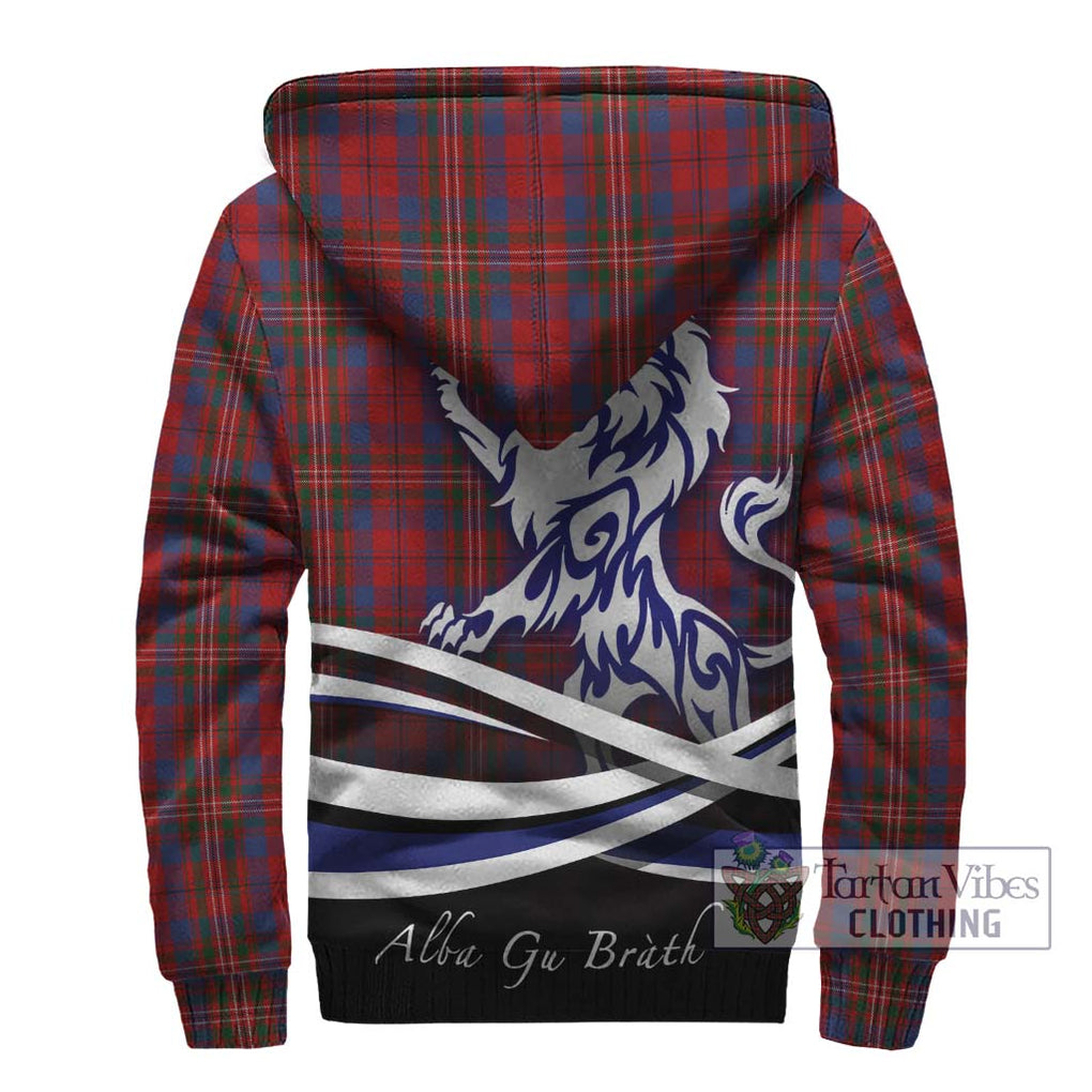 Cameron of Locheil Tartan Sherpa Hoodie with Alba Gu Brath Regal Lion Emblem - Tartanvibesclothing Shop