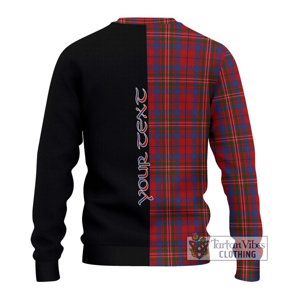 Cameron of Locheil Tartan Knitted Sweater with Family Crest and Half Of Me Style - Tartanvibesclothing Shop