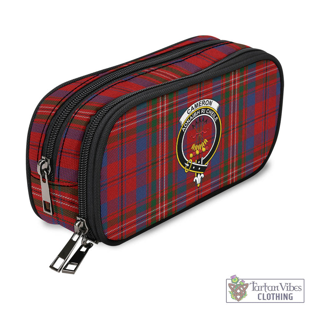 Tartan Vibes Clothing Cameron of Locheil Tartan Pen and Pencil Case with Family Crest