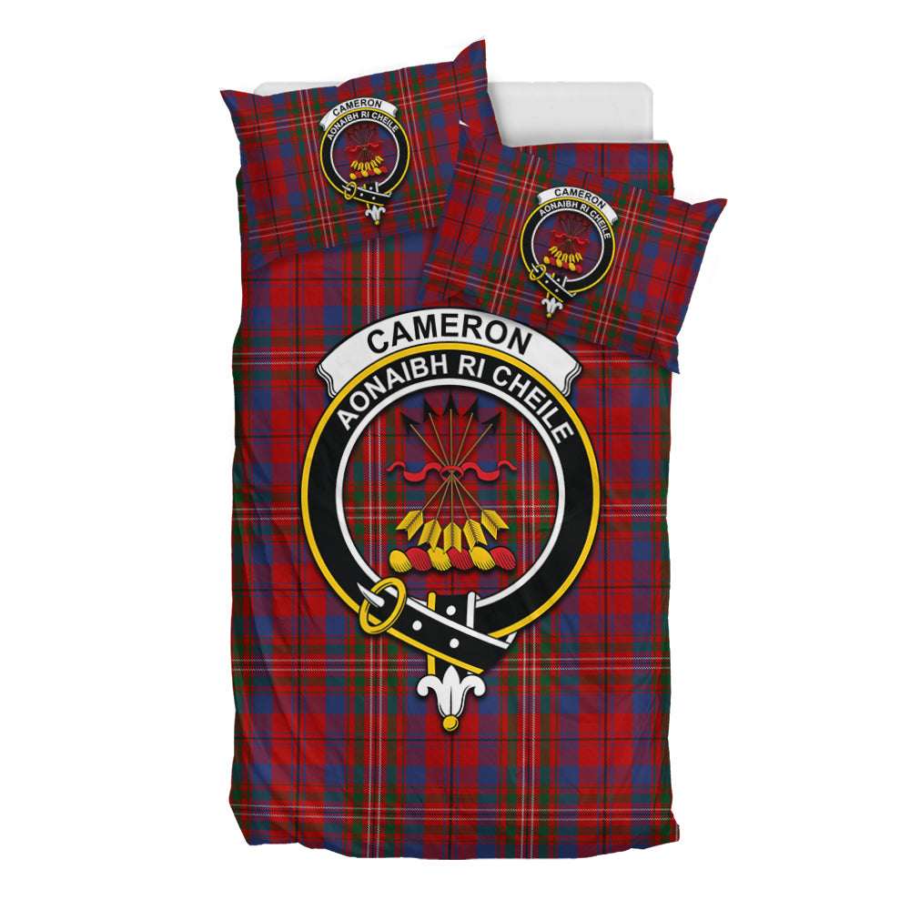 Cameron of Locheil Tartan Bedding Set with Family Crest - Tartan Vibes Clothing