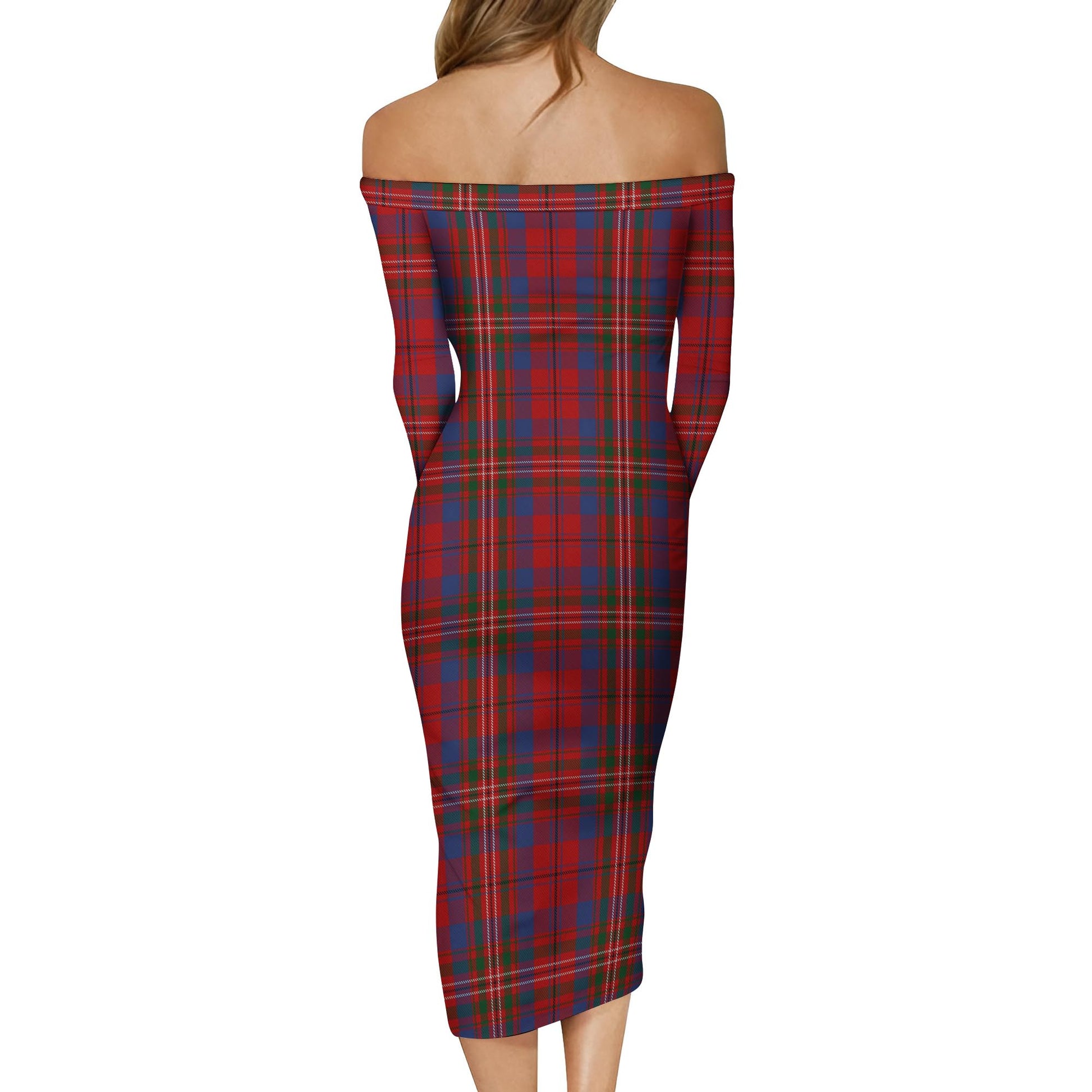 Cameron of Locheil Tartan Off Shoulder Lady Dress - Tartanvibesclothing