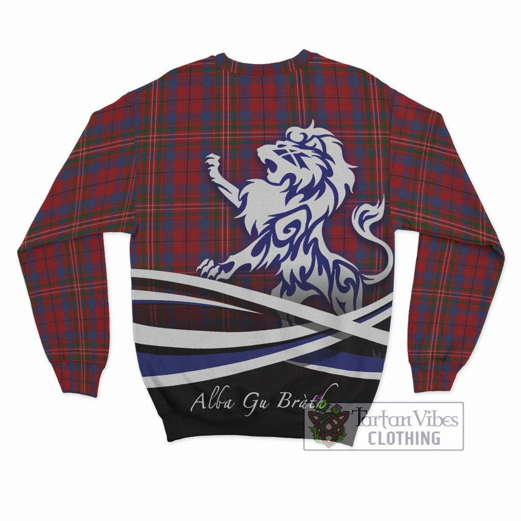 Cameron of Locheil Tartan Sweatshirt with Alba Gu Brath Regal Lion Emblem - Tartanvibesclothing Shop