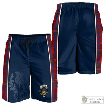 Cameron of Locheil Tartan Men's Shorts with Family Crest and Scottish Thistle Vibes Sport Style