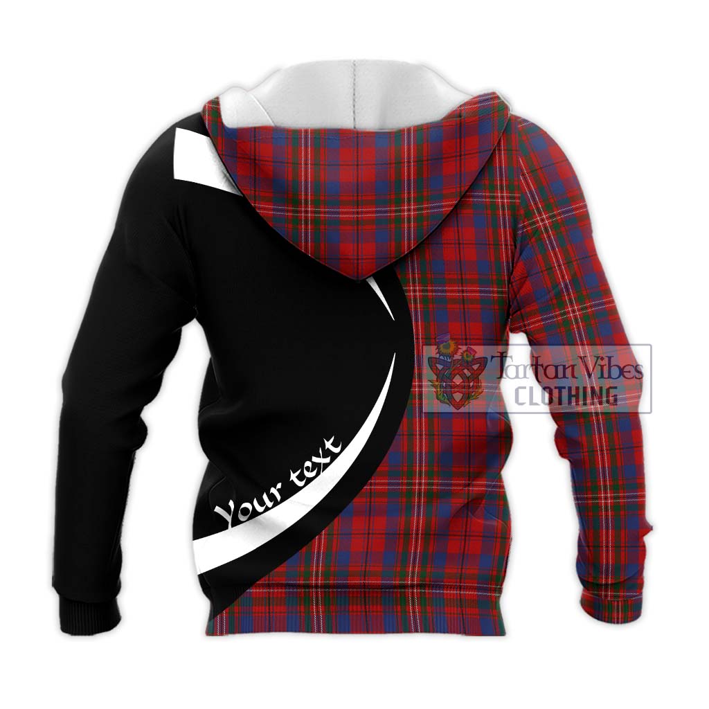 Cameron of Locheil Tartan Knitted Hoodie with Family Crest Circle Style - Tartan Vibes Clothing