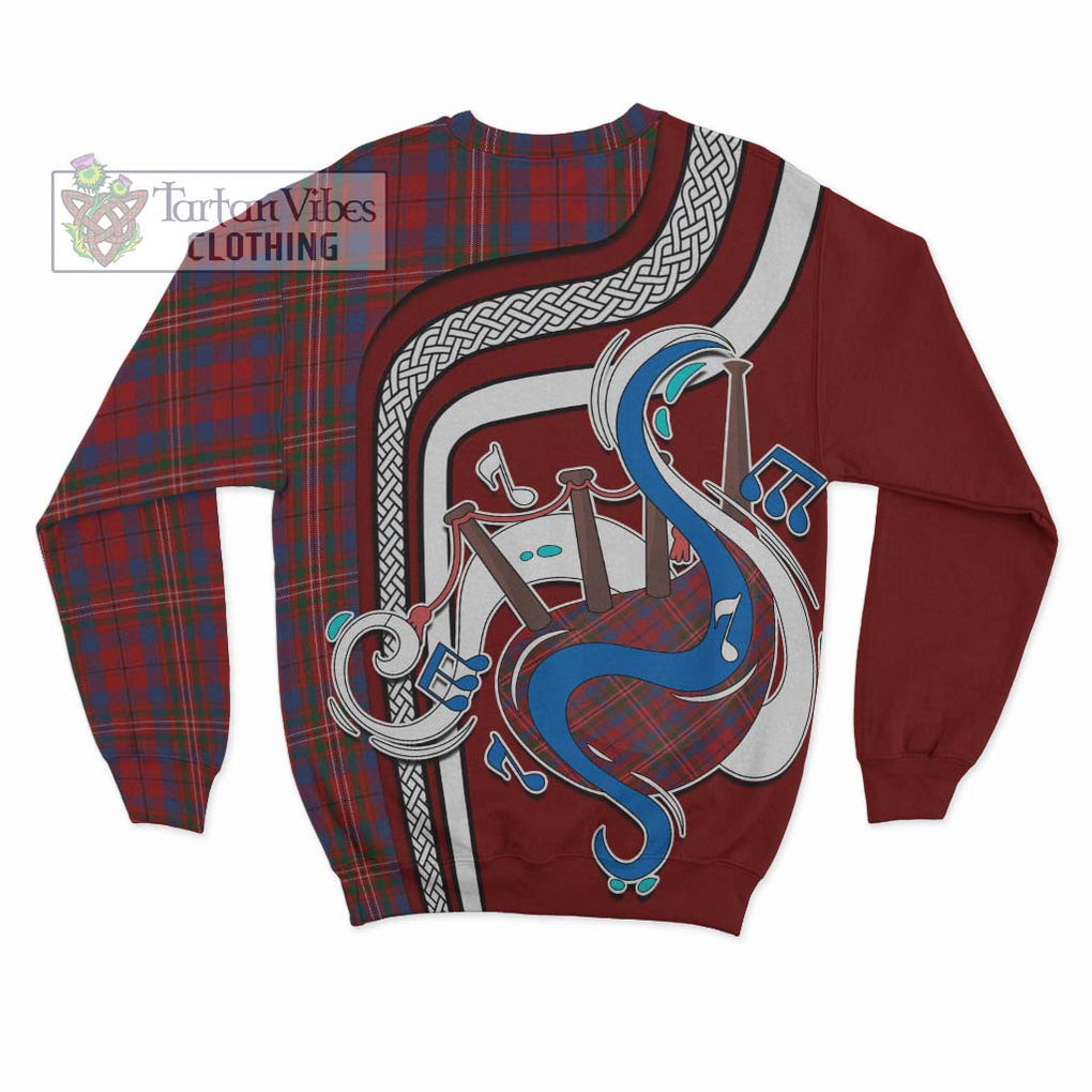 Cameron of Locheil Tartan Sweatshirt with Epic Bagpipe Style - Tartanvibesclothing Shop