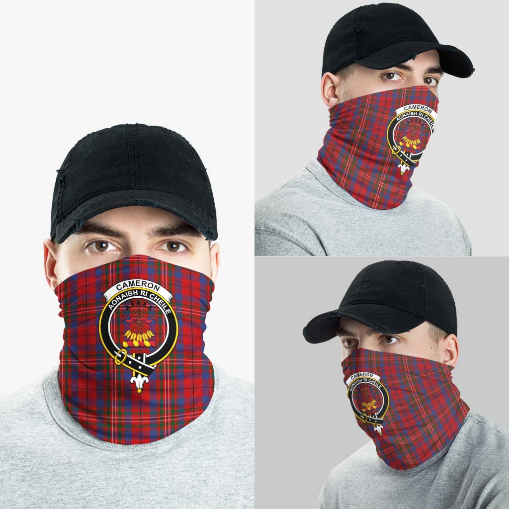 Cameron of Locheil Tartan Neck Gaiters, Tartan Bandanas, Tartan Head Band with Family Crest