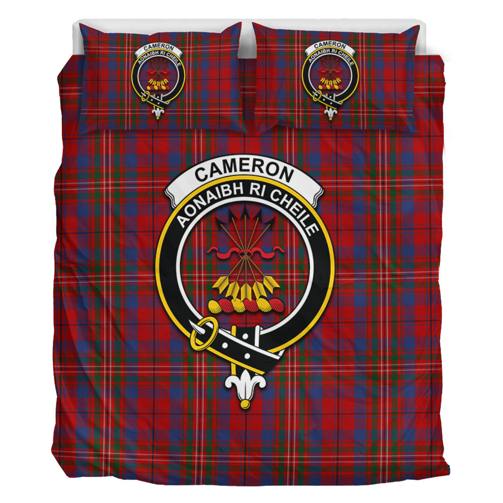 Cameron of Locheil Tartan Bedding Set with Family Crest - Tartan Vibes Clothing