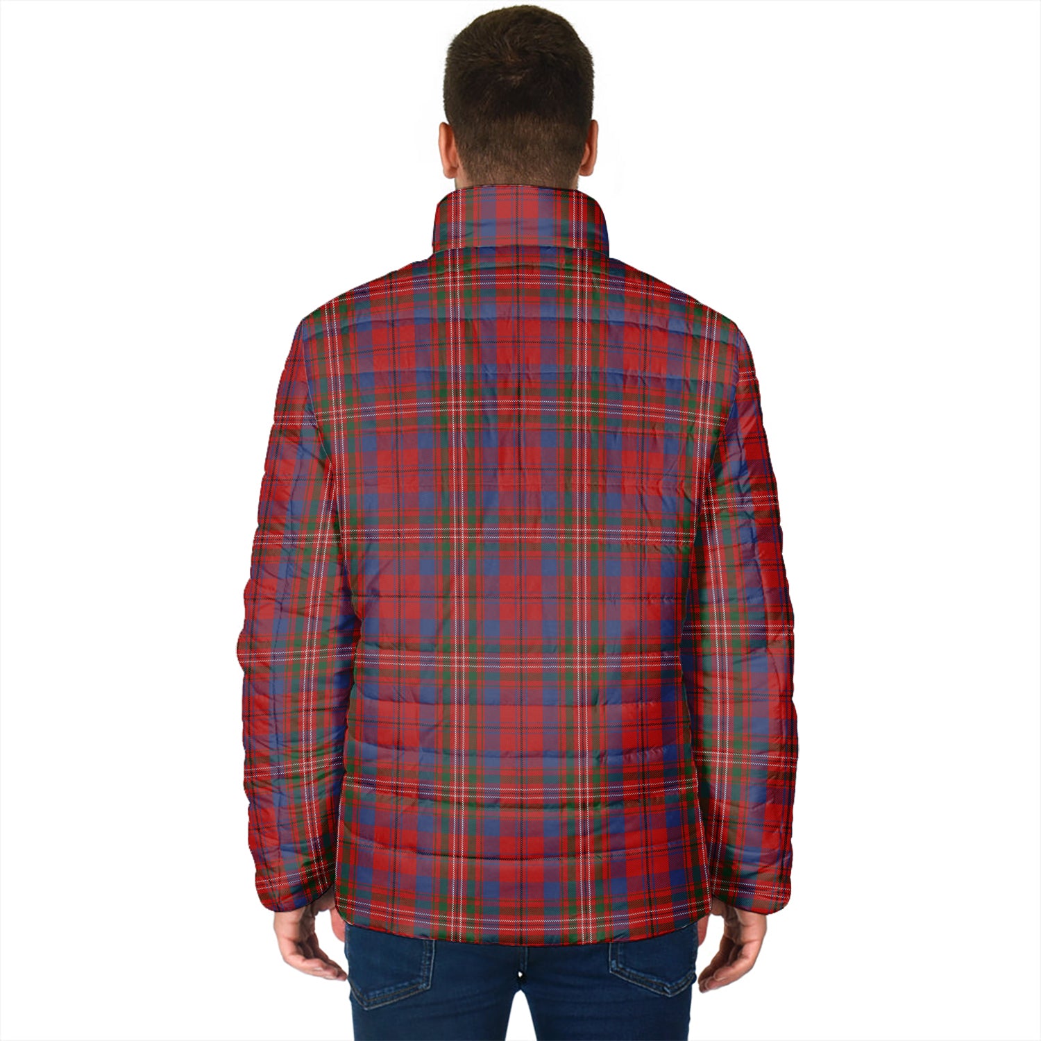 Cameron of Locheil Tartan Padded Jacket with Family Crest - Tartan Vibes Clothing