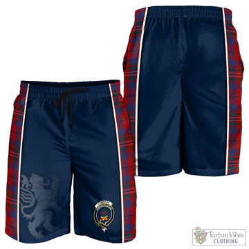 Cameron of Locheil Tartan Men's Shorts with Family Crest and Lion Rampant Vibes Sport Style