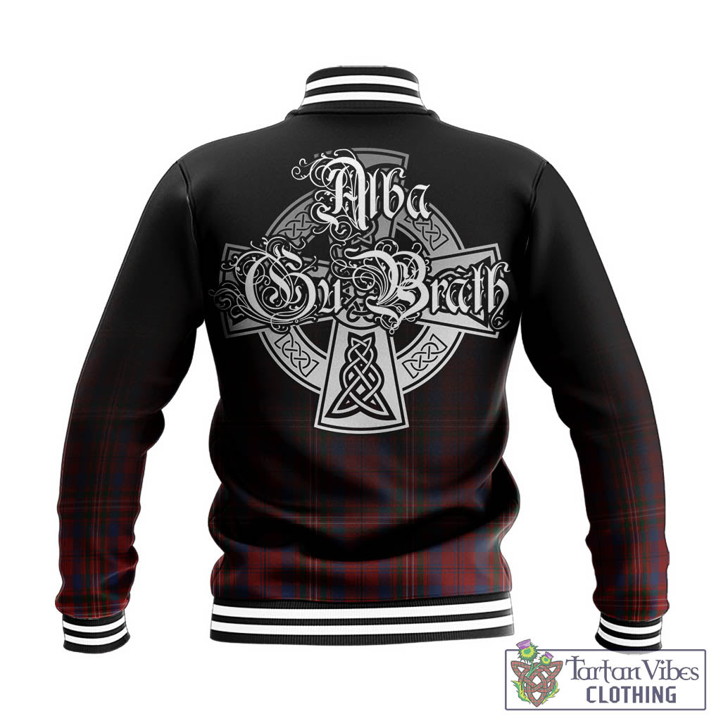 Tartan Vibes Clothing Cameron of Locheil Tartan Baseball Jacket Featuring Alba Gu Brath Family Crest Celtic Inspired