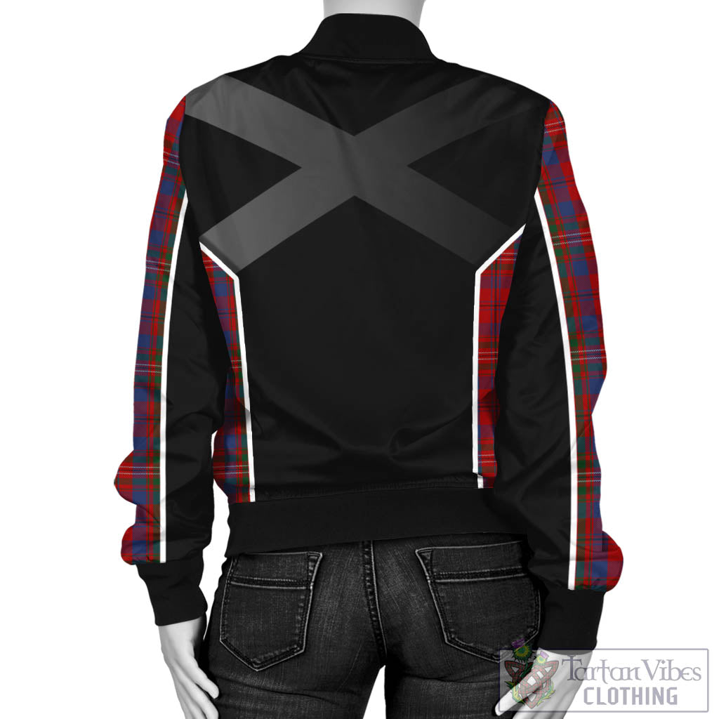 Tartan Vibes Clothing Cameron of Locheil Tartan Bomber Jacket with Family Crest and Scottish Thistle Vibes Sport Style