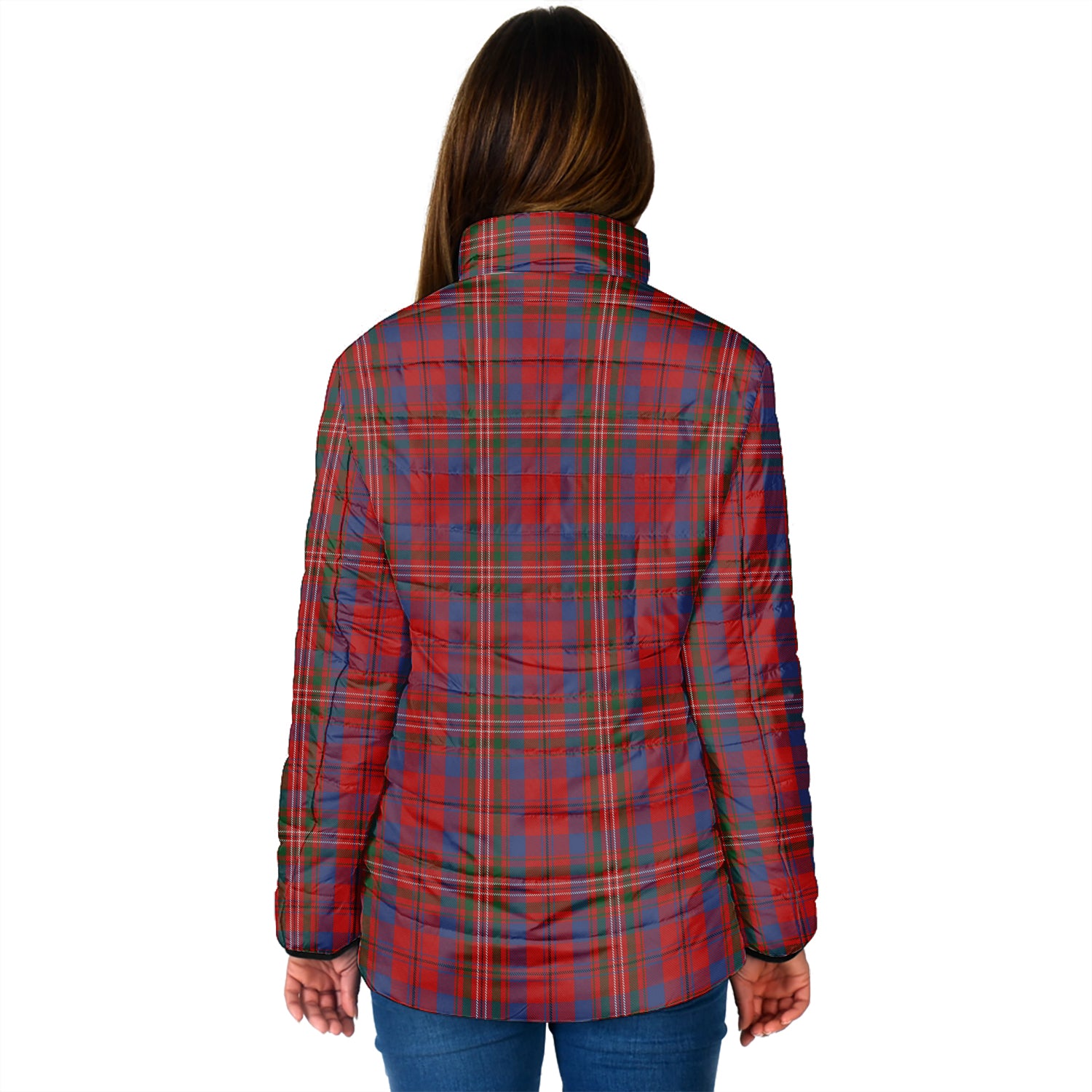 Cameron of Locheil Tartan Padded Jacket with Family Crest - Tartan Vibes Clothing