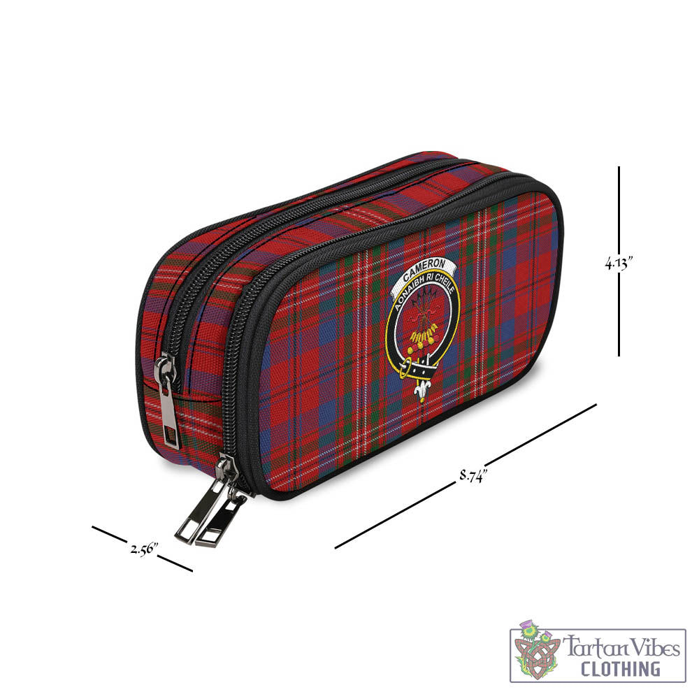 Tartan Vibes Clothing Cameron of Locheil Tartan Pen and Pencil Case with Family Crest