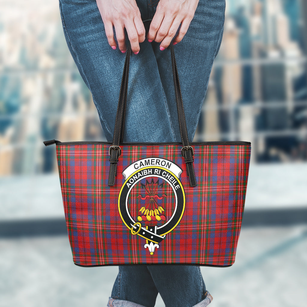 cameron-of-locheil-tartan-leather-tote-bag-with-family-crest