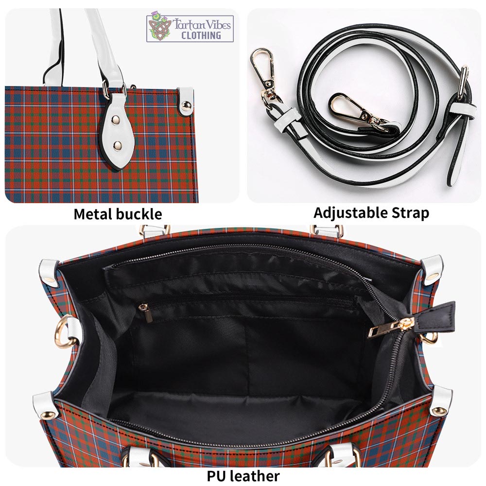 Tartan Vibes Clothing Cameron of Lochiel Ancient Tartan Luxury Leather Handbags