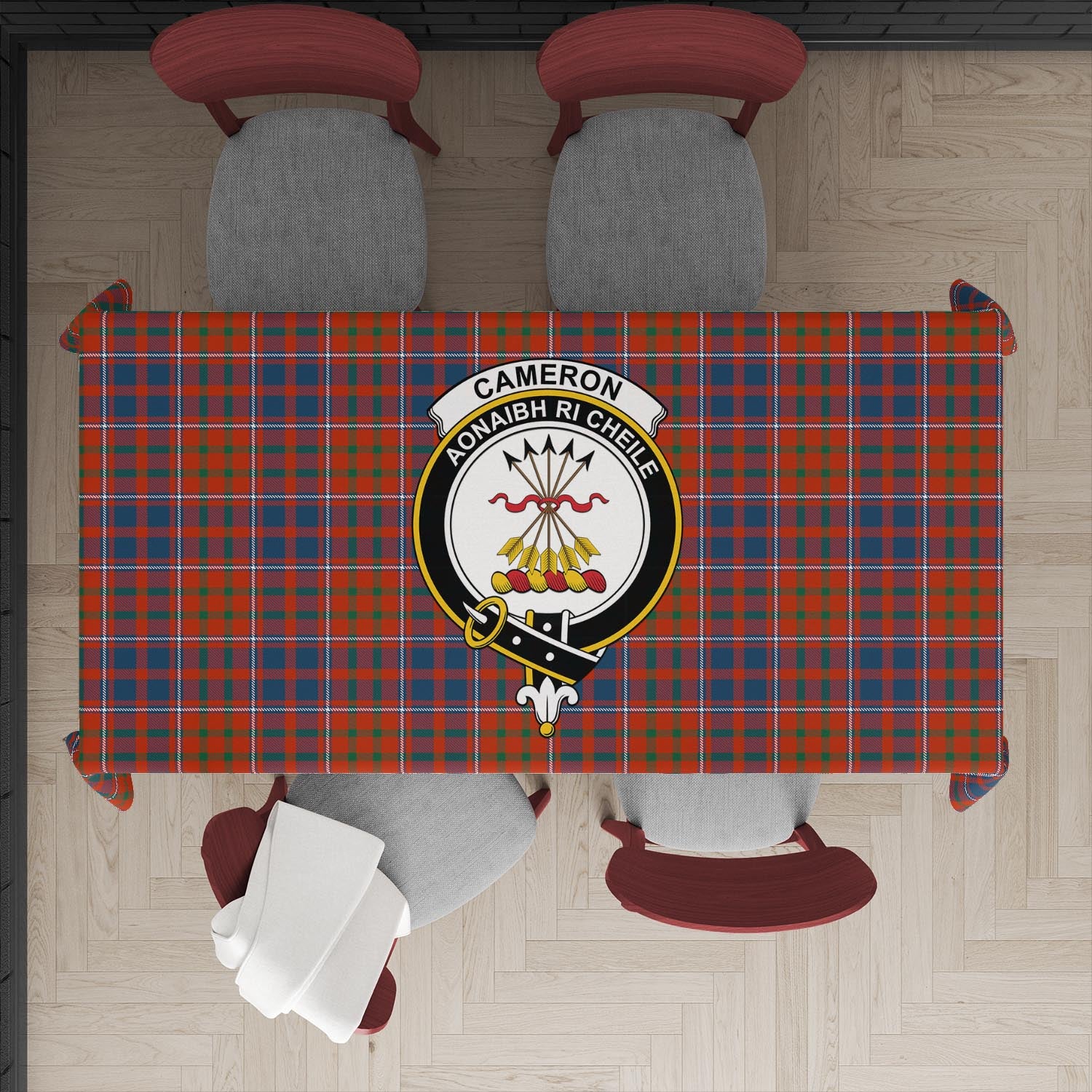 cameron-of-lochiel-ancient-tatan-tablecloth-with-family-crest