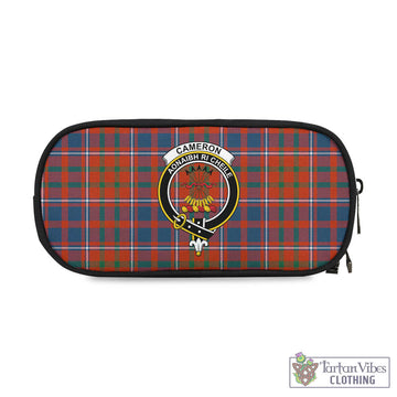 Cameron of Lochiel Ancient Tartan Pen and Pencil Case with Family Crest