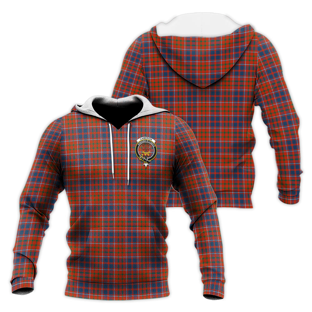 cameron-of-lochiel-ancient-tartan-knitted-hoodie-with-family-crest