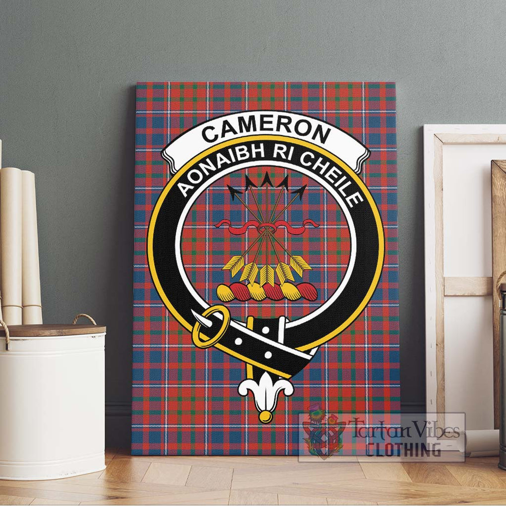 Cameron of Lochiel Ancient Tartan Canvas Print Wall Art with Family Crest Without Frame - Tartan Vibes Clothing