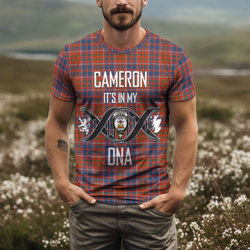 Cameron of Lochiel Ancient Tartan T-Shirt with Family Crest DNA In Me Style