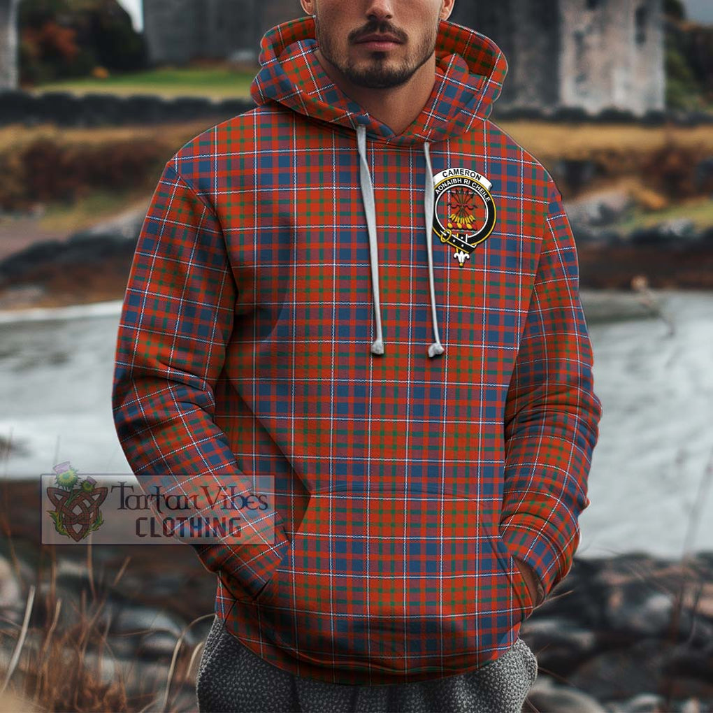 Cameron of Lochiel Ancient Tartan Cotton Hoodie with Family Crest Pullover Hoodie XS - Tartan Vibes Clothing