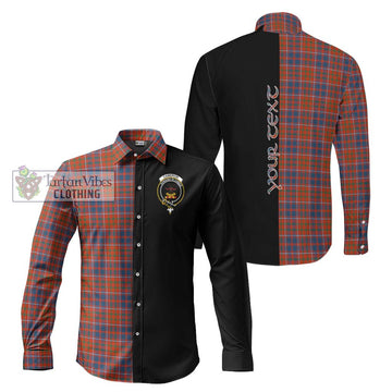 Cameron of Lochiel Ancient Tartan Long Sleeve Button Shirt with Family Crest and Half Of Me Style