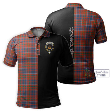 Cameron of Lochiel Ancient Tartan Polo Shirt with Family Crest and Half Of Me Style