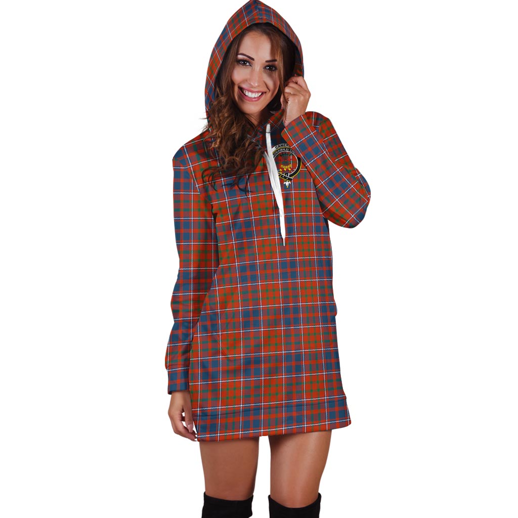 Cameron of Lochiel Ancient Tartan Hoodie Dress with Family Crest - Tartan Vibes Clothing