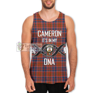 Cameron of Lochiel Ancient Tartan Men's Tank Top with Family Crest DNA In Me Style