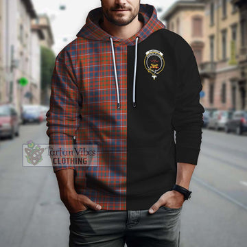 Cameron of Lochiel Ancient Tartan Hoodie with Family Crest and Half Of Me Style