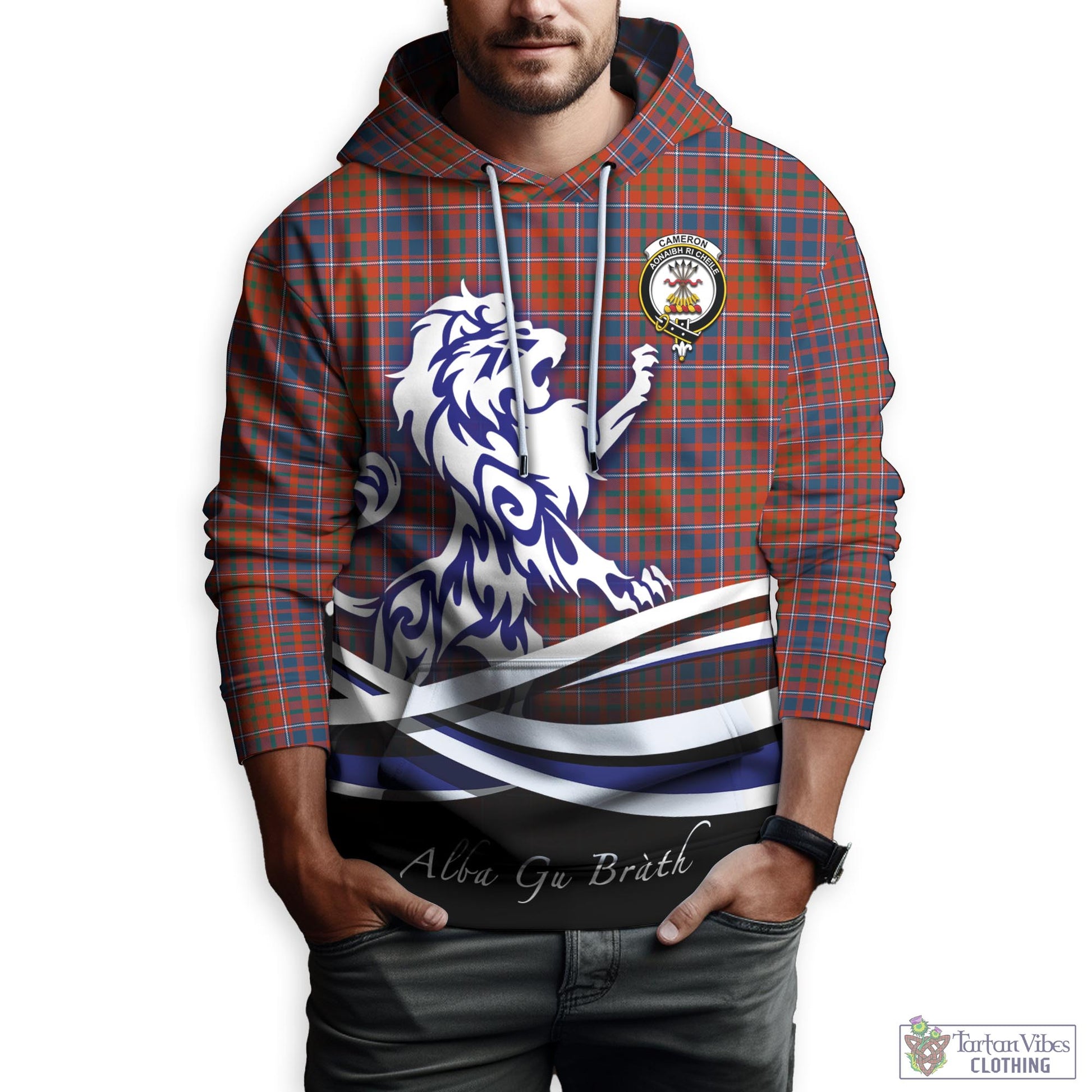 cameron-of-lochiel-ancient-tartan-hoodie-with-alba-gu-brath-regal-lion-emblem