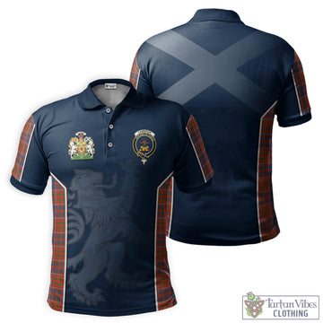 Cameron of Lochiel Ancient Tartan Men's Polo Shirt with Family Crest and Lion Rampant Vibes Sport Style