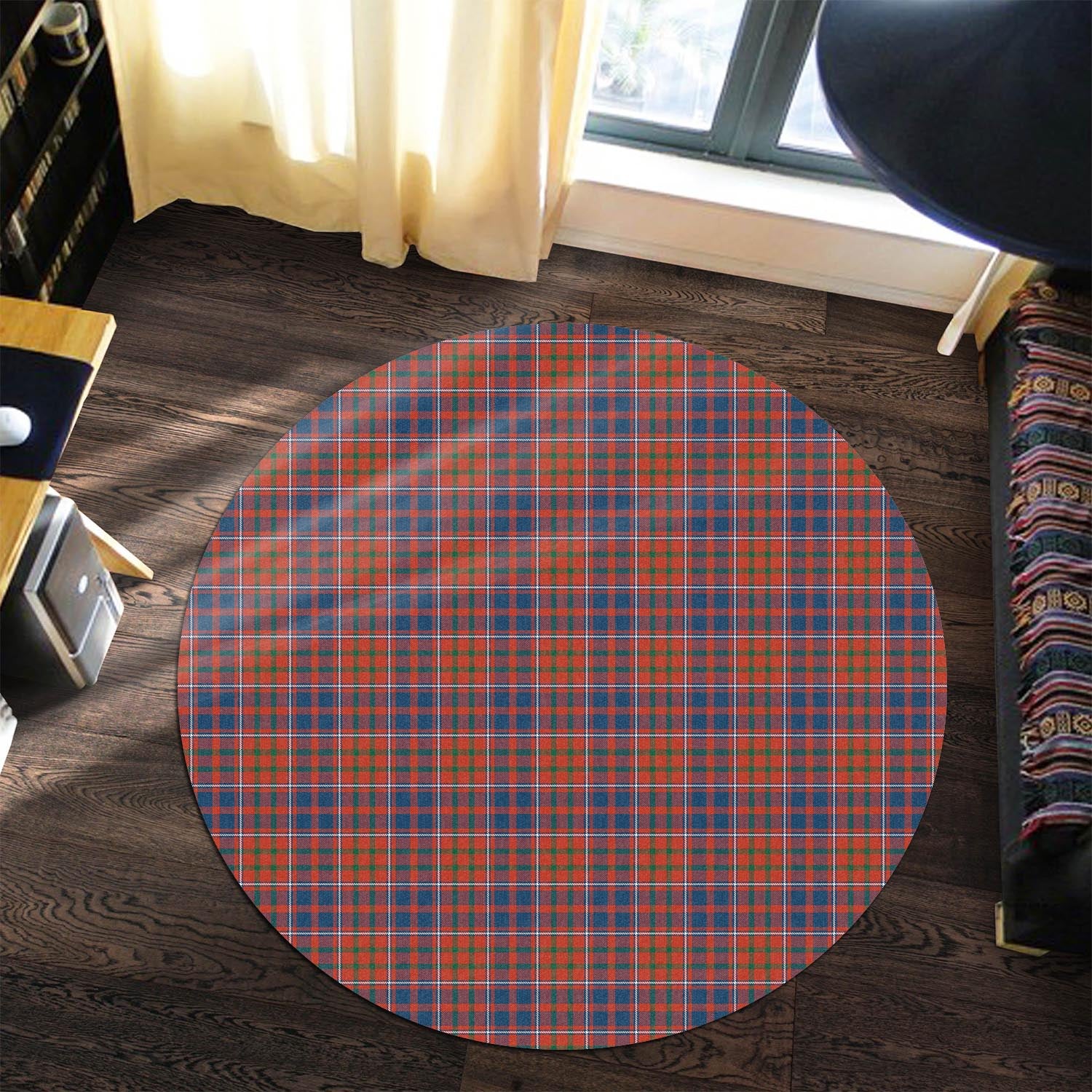 Cameron of Lochiel Ancient Tartan Round Rug - Tartanvibesclothing