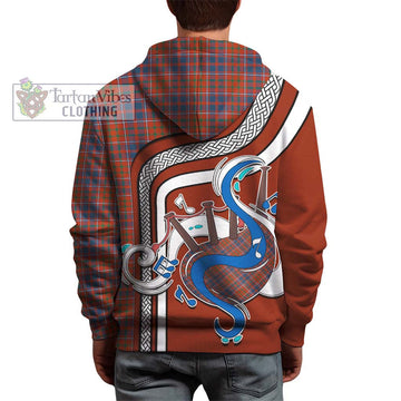 Cameron of Lochiel Ancient Tartan Hoodie with Epic Bagpipe Style