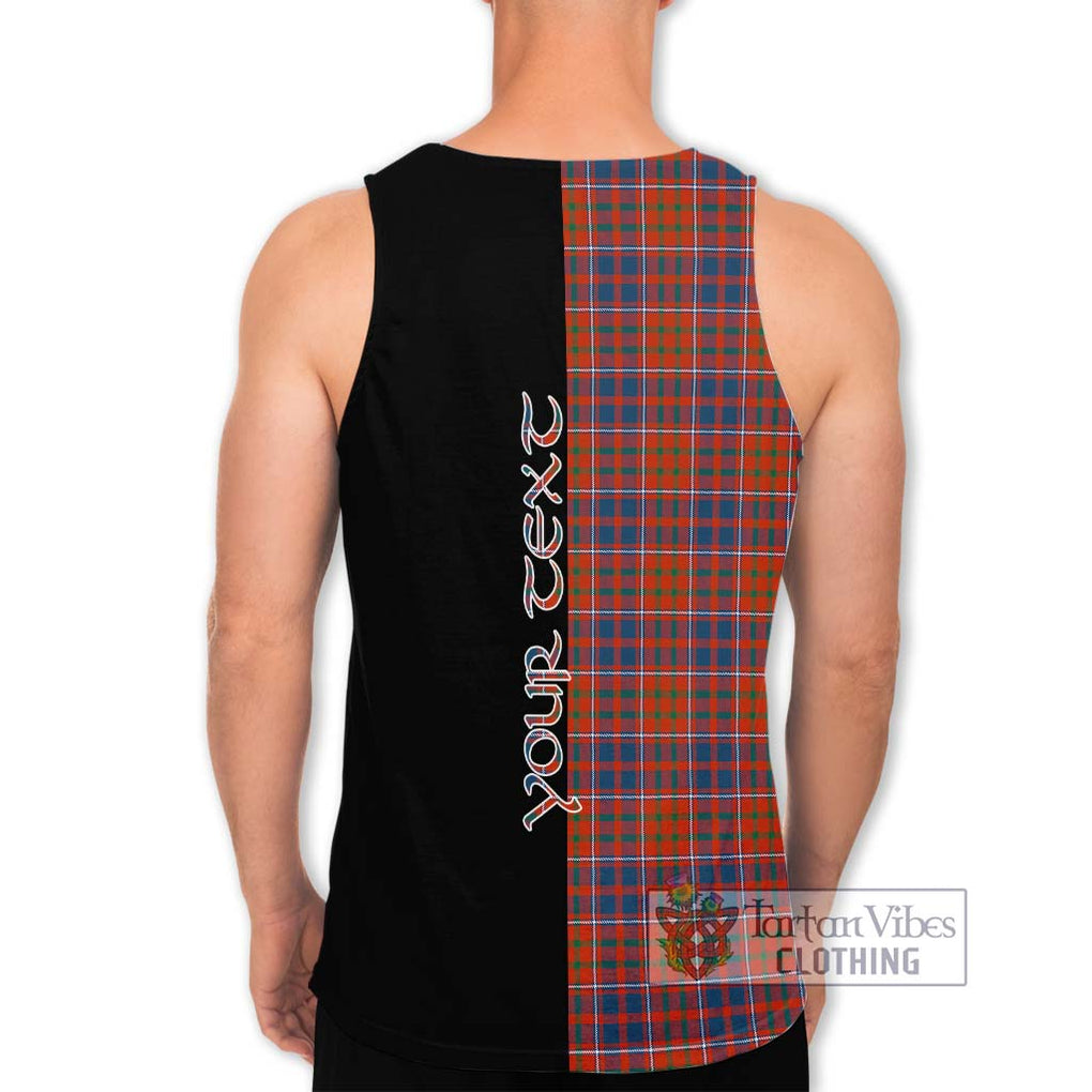 Cameron of Lochiel Ancient Tartan Men's Tank Top with Family Crest and Half Of Me Style - Tartanvibesclothing Shop