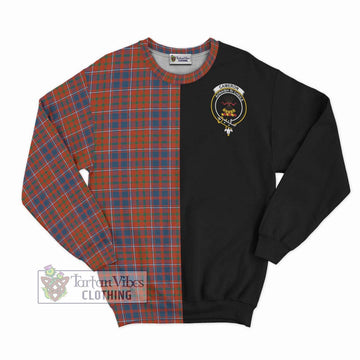 Cameron of Lochiel Ancient Tartan Sweatshirt with Family Crest and Half Of Me Style