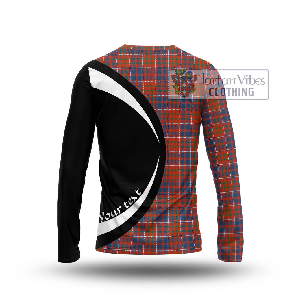 Cameron of Lochiel Ancient Tartan Long Sleeve T-Shirt with Family Crest Circle Style - Tartan Vibes Clothing