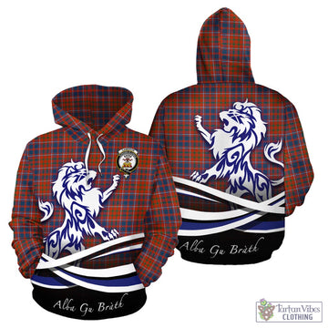 Cameron of Lochiel Ancient Tartan Hoodie with Alba Gu Brath Regal Lion Emblem