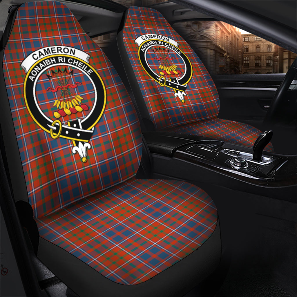 Cameron of Lochiel Ancient Tartan Car Seat Cover with Family Crest - Tartanvibesclothing