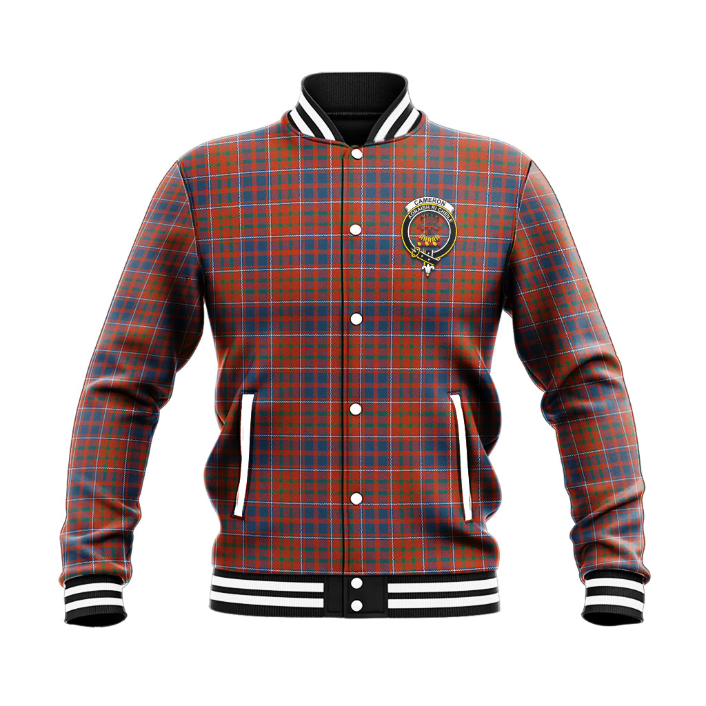 Cameron of Lochiel Ancient Tartan Baseball Jacket with Family Crest - Tartan Vibes Clothing