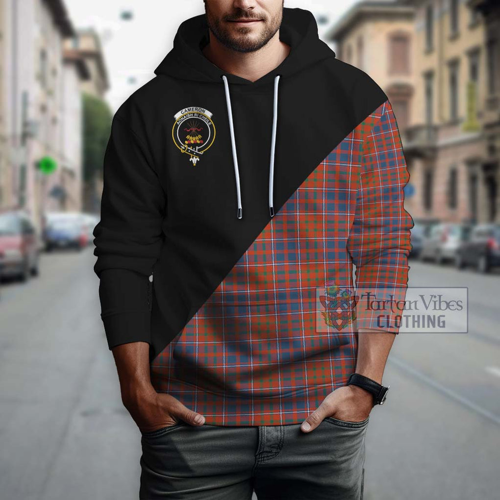 Cameron of Lochiel Ancient Tartan Hoodie with Family Crest and Military Logo Style - Tartanvibesclothing Shop