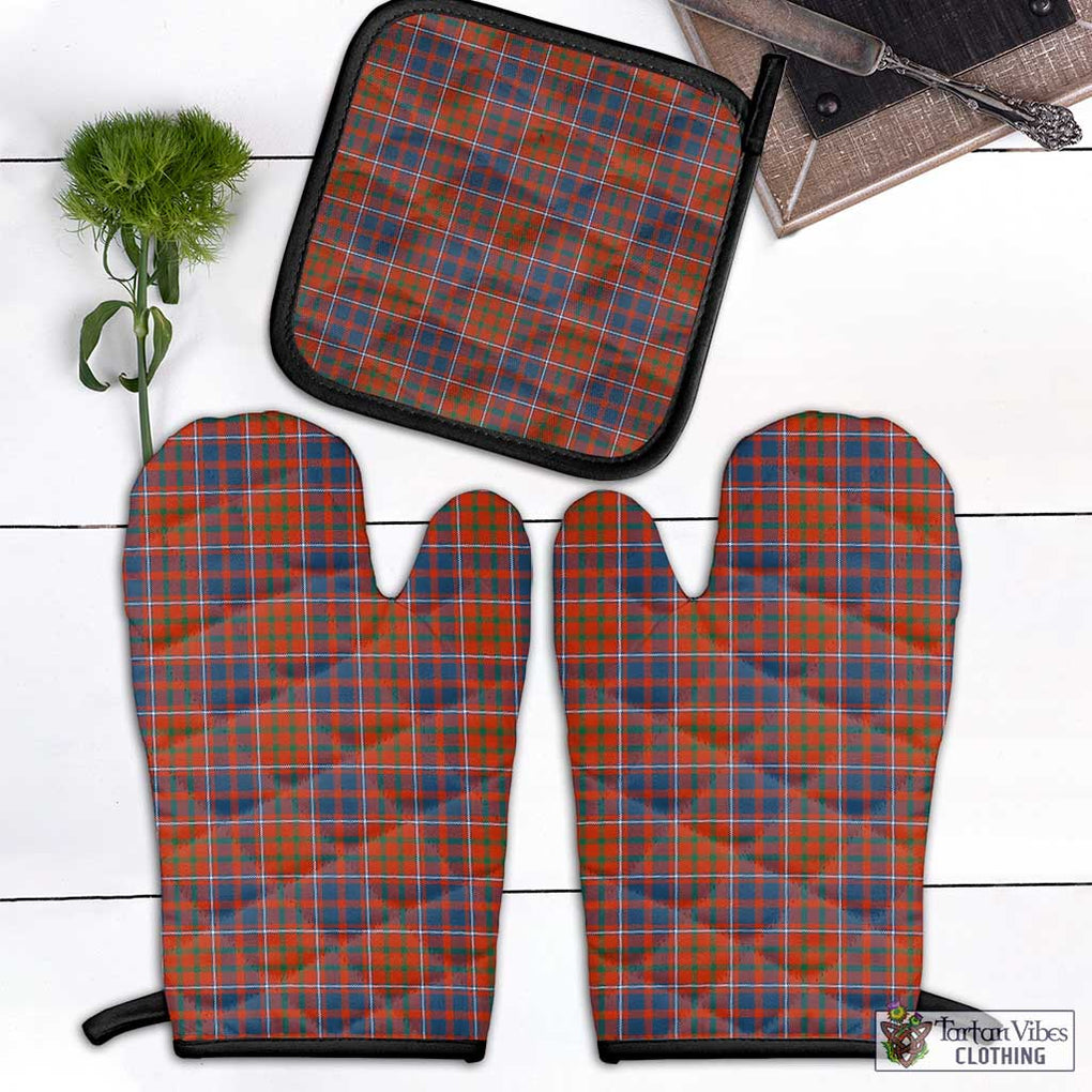 Cameron of Lochiel Ancient Tartan Combo Oven Mitt & Pot-Holder Combo 1 Oven Mitt & 1 Pot-Holder Black - Tartan Vibes Clothing