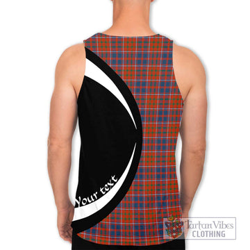 Cameron of Lochiel Ancient Tartan Men's Tank Top with Family Crest Circle Style