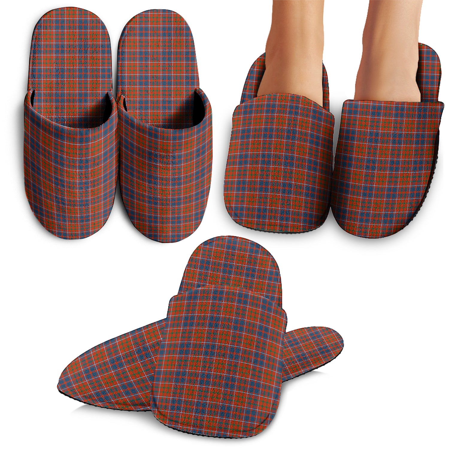 Cameron of Lochiel Ancient Tartan Home Slippers - Tartanvibesclothing