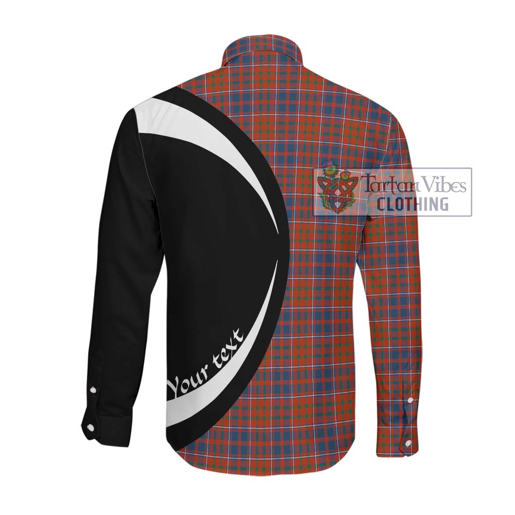 Cameron of Lochiel Ancient Tartan Long Sleeve Button Up with Family Crest Circle Style Men's Shirt - Tartan Vibes Clothing