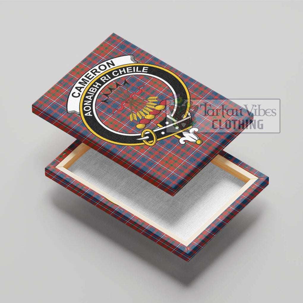 Cameron of Lochiel Ancient Tartan Canvas Print Wall Art with Family Crest - Tartan Vibes Clothing