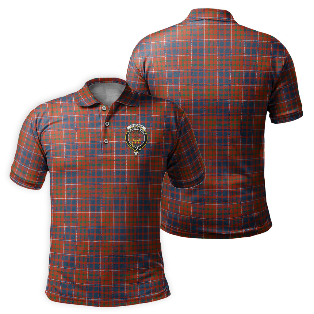 Cameron of Lochiel Ancient Tartan Men's Polo Shirt with Family Crest - Tartan Vibes Clothing